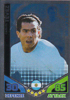 Carlos Tevez Argentina 2010 World Cup Match Attax Star Player #12